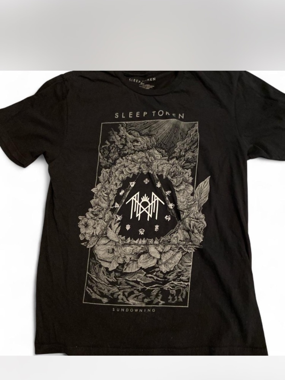 Black Graphic Band Tee - Sundowning Artwork